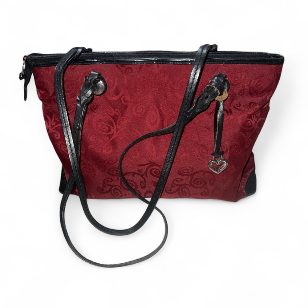 Brighton Mevelyn Red Canvas Tote Bag